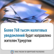 Более 768 тысяч налоговых уведомлений будет направлено жителям Удмуртии
