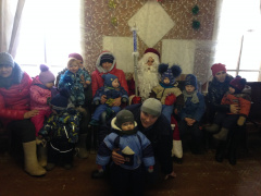 Дед Мороз у Севинских ребятишек